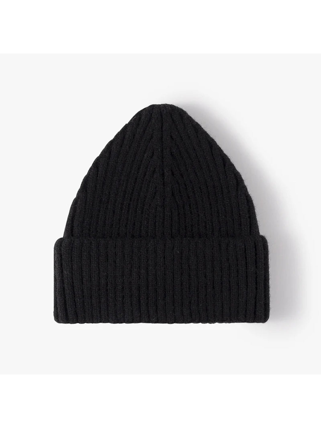 Haila - Solid Rib Knit Cuffed Beanie