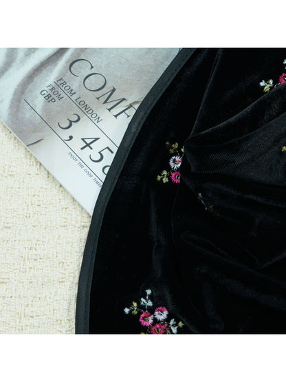 Scarvii - Ditsy Floral Velvet Bandana Scarf