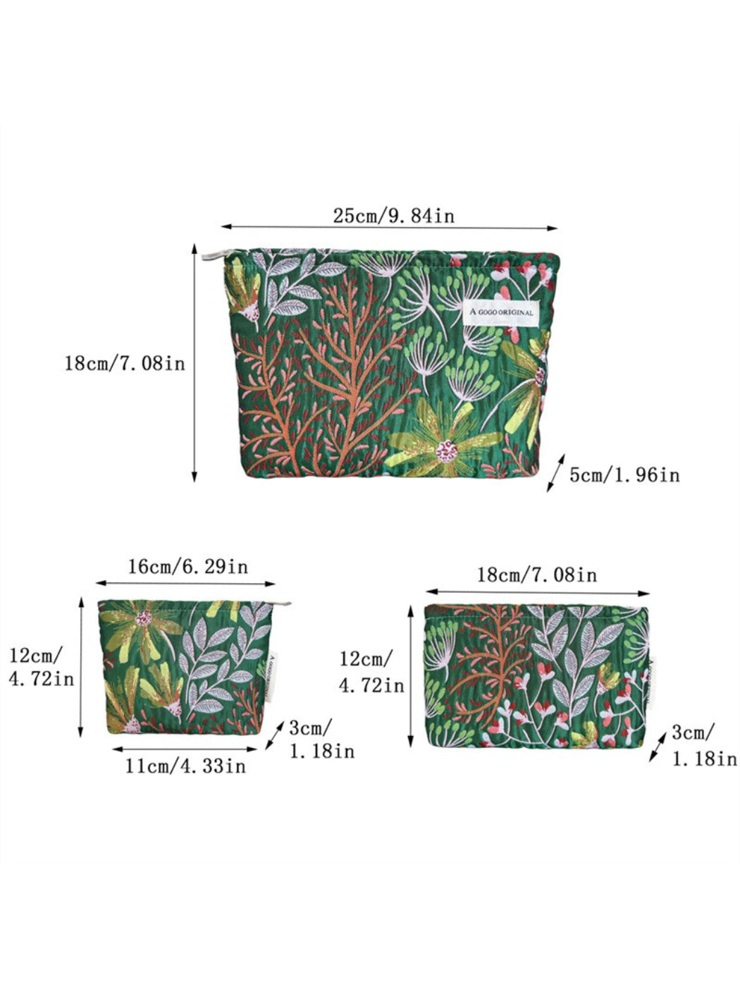Cosbai Botanical Floral Cosmetic Bag product image