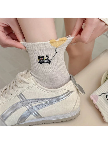 Rufia - Cute Cartoon Heart Pattern Ankle Socks