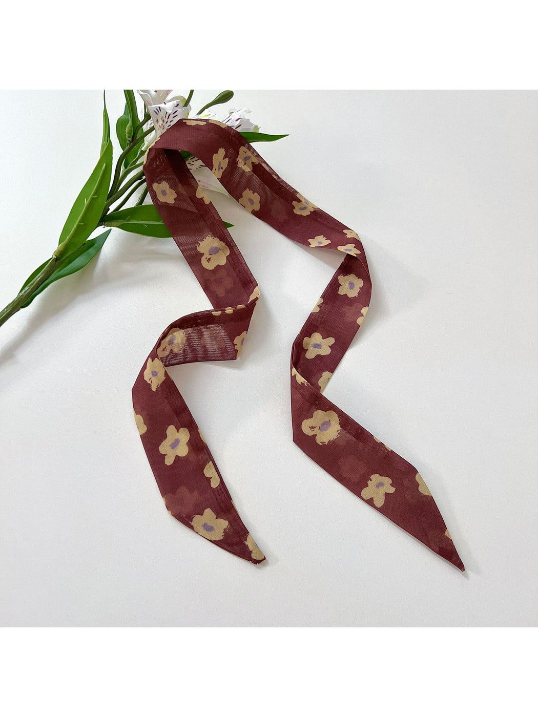 Scarvii - Elegant Vintage Printed Narrow Scarf