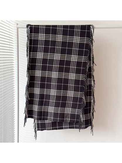 Scarvii – Tassel Fringe Plaid Scarf & Shawl