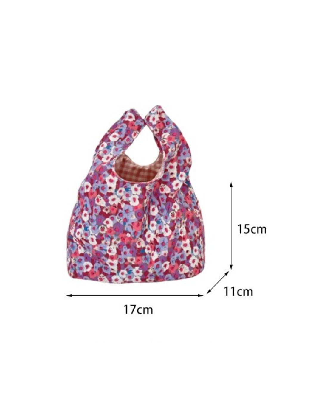 Cosbai - Floral Print Soft Mini Tote Bag