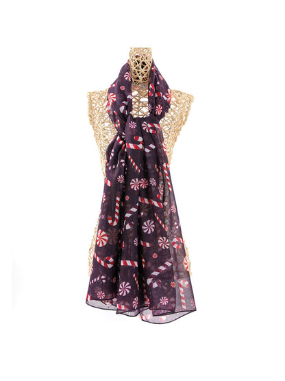 Scarvii - Christmas Candy Print Winter Scarf
