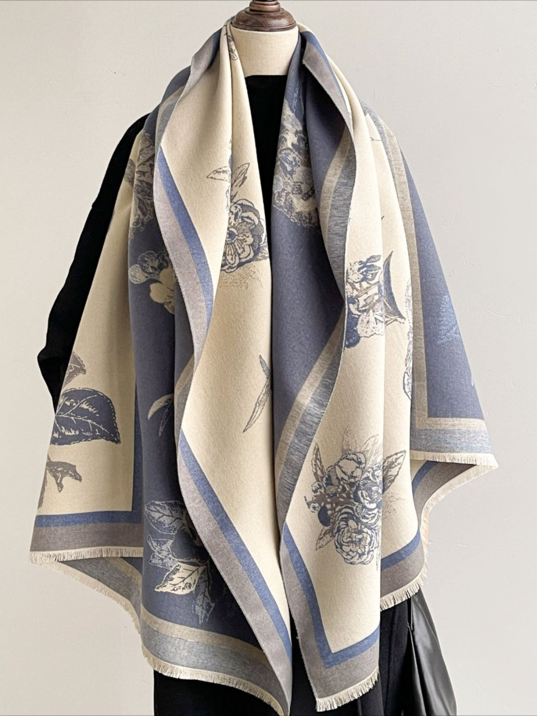 Scarvii - Vintage Floral Print Shawl & Scarf
