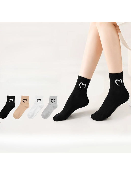 Rufia - Playful Heart Design Crew Socks