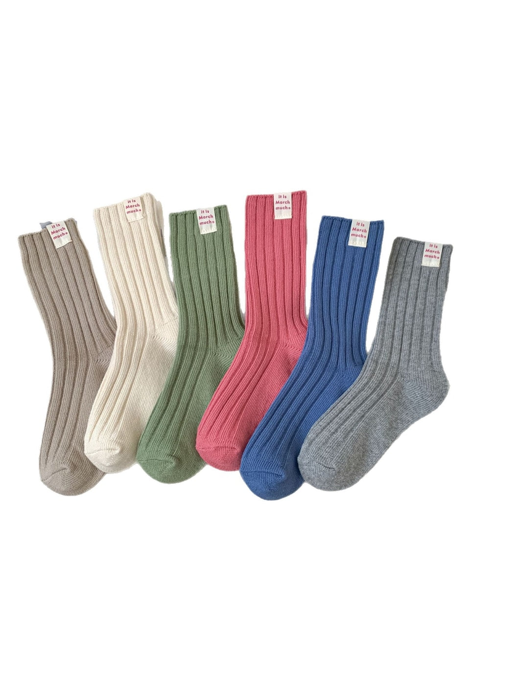 Rufia - Retro Ribbed Detail Crew Socks