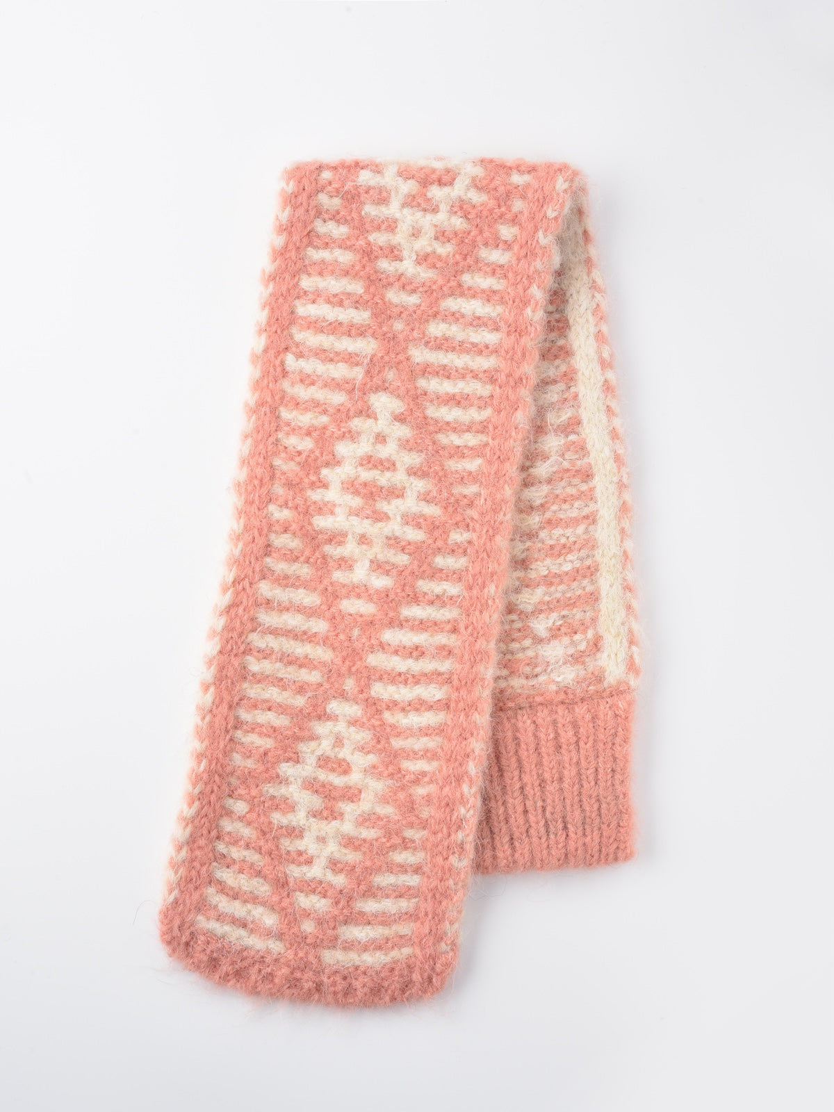 Scarvii - Two-Tone Knitted Scarf with Slip-Through Design