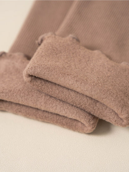 Rufia – Ruffled Plush Lined Winter Socks