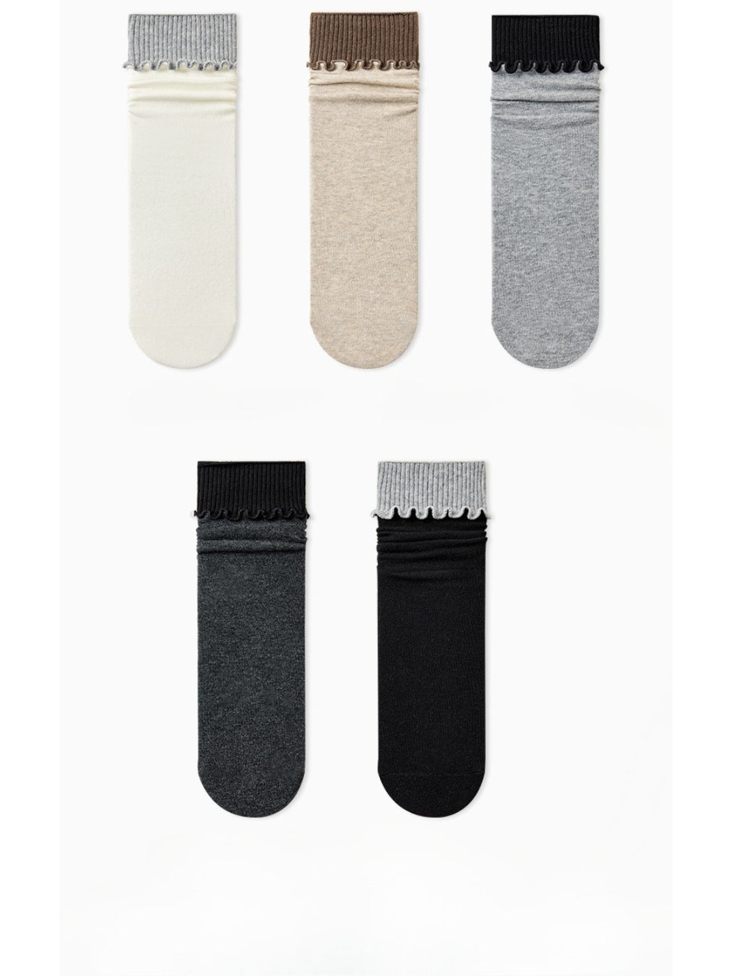 Rufia - Clean Ribbed Knit Crew Socks