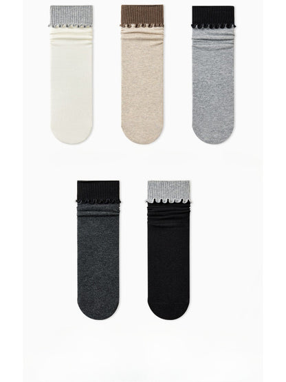 Rufia - Clean Ribbed Knit Crew Socks
