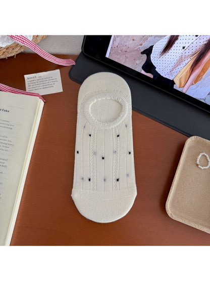 Rufia - Minimal Dot Pattern Women's Invisible Socks