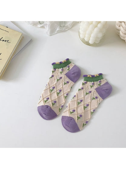 Rufia - Diamond Floral Ankle Socks product image 5