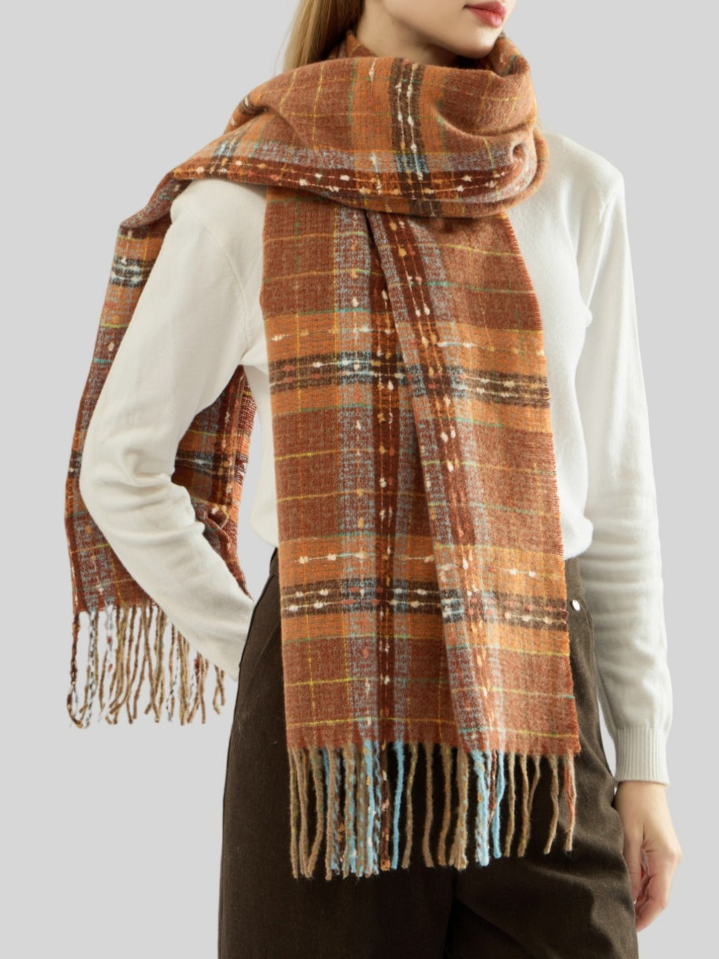 Scarvii - Timeless Stylish Classic Plaid Warm Scarf
