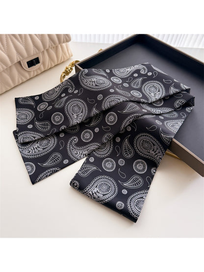 Scarvii - Paisley Border Skinny Scarf
