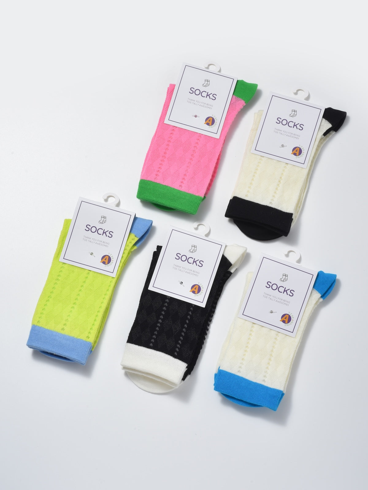 Rufia - Summer Colorful Mesh Crew Socks