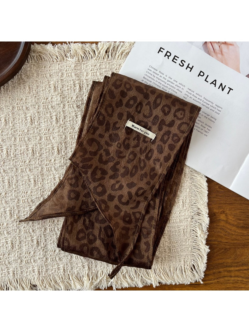 Scarvii - Leopard Print Fashion Neck Scarf