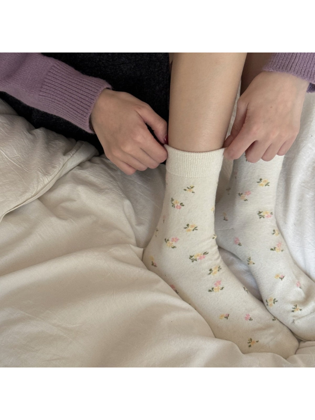 Rufia - Everyday Floral Knit Crew Socks product image 2