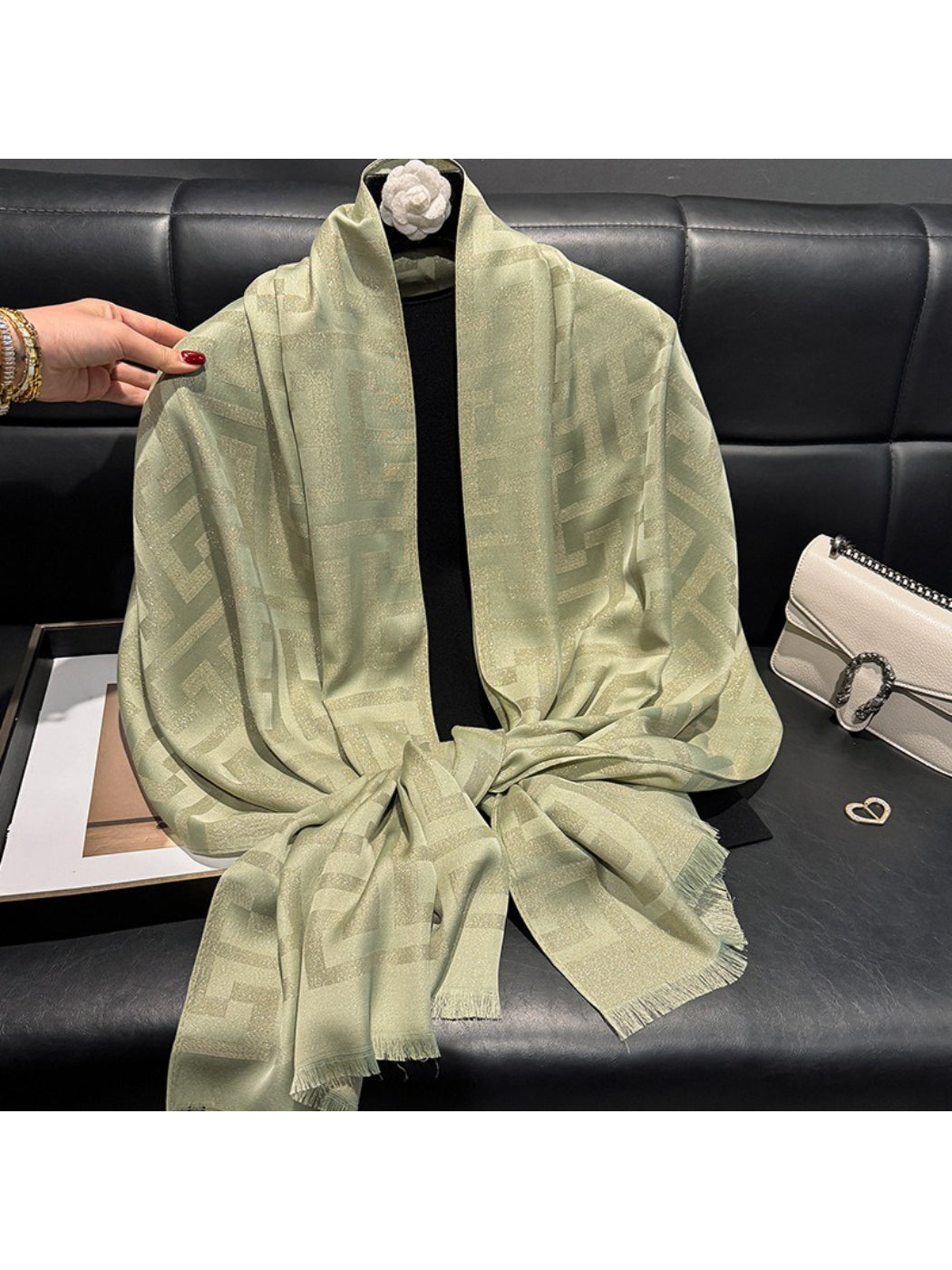 Scarvii - Subtle Geometric Soft Wrap Scarf