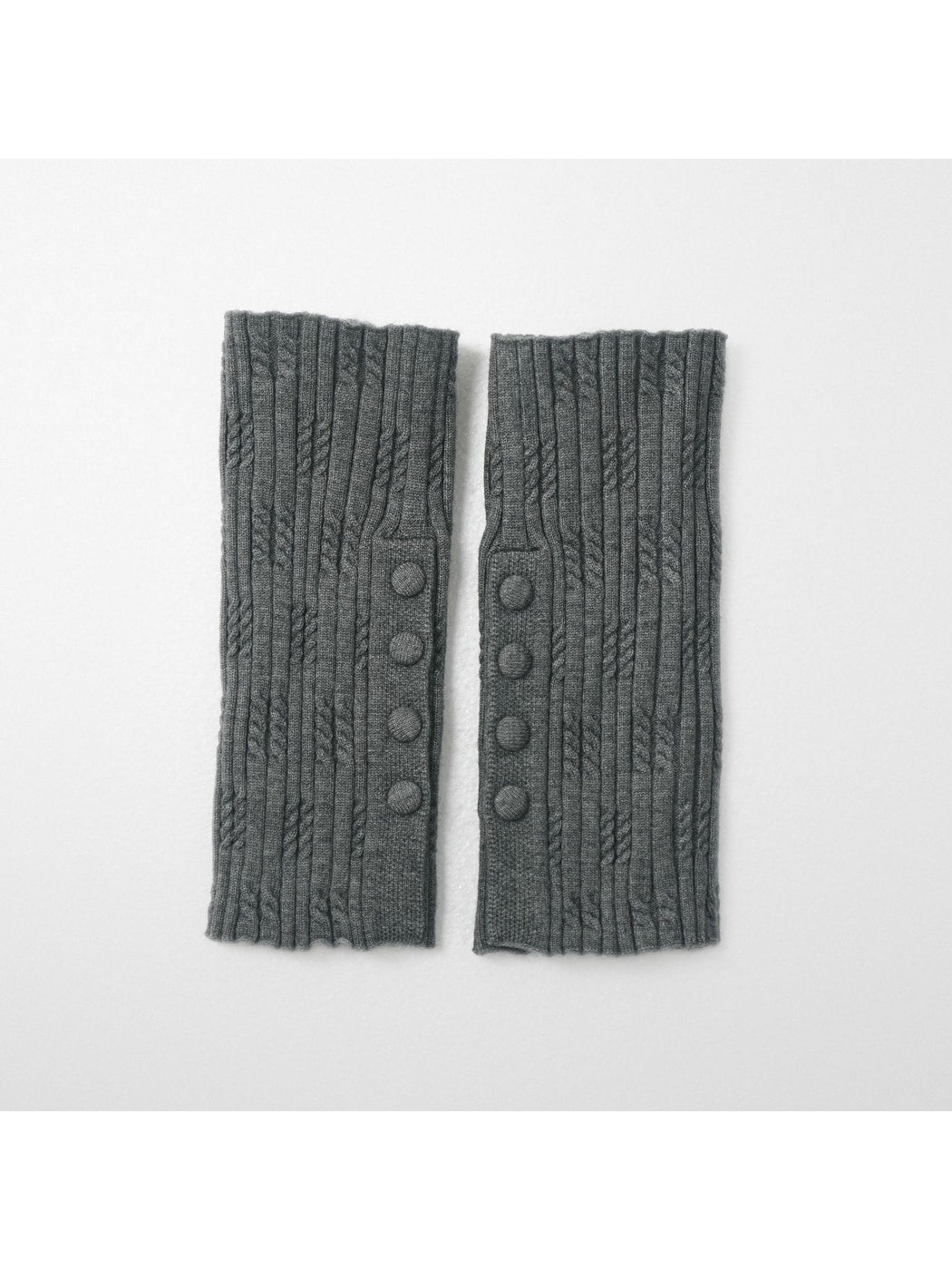 Cozyra - Button Split Rib Knit Leg Warmers