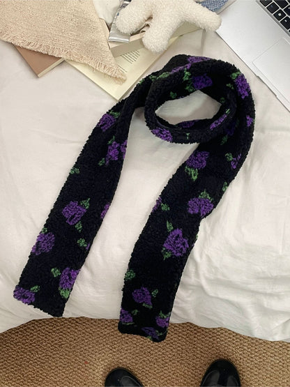 Scarvii - Floral Fleece Cozy Scarf