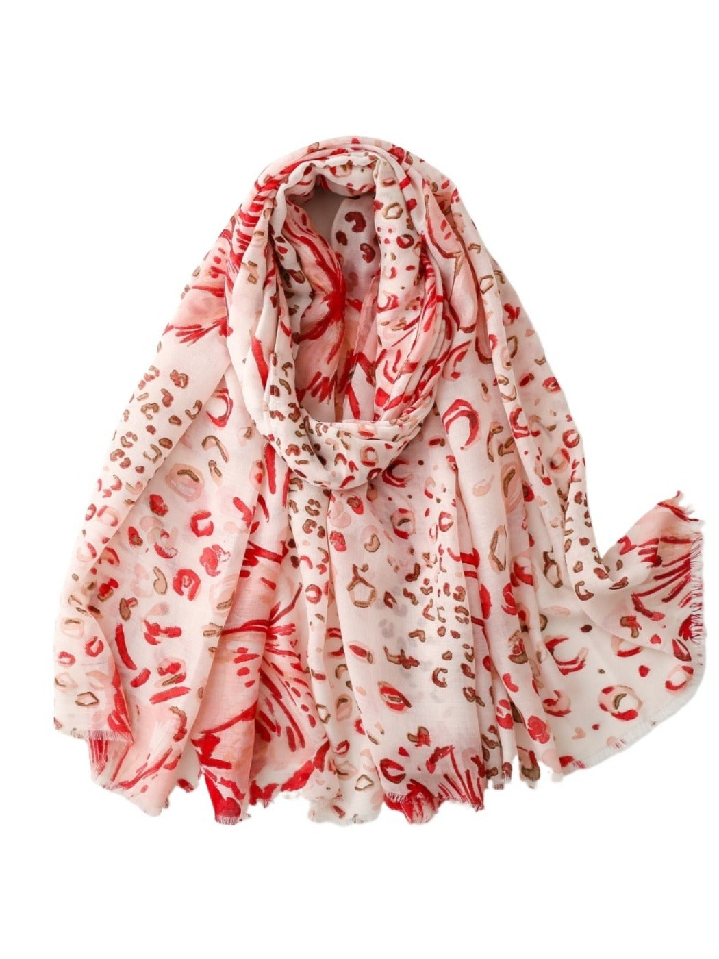 Scarvii - Classic Scarf with Leopard & Floral Print