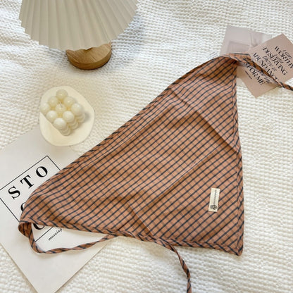 Scarvii - Plaid Triangle Headscarf
