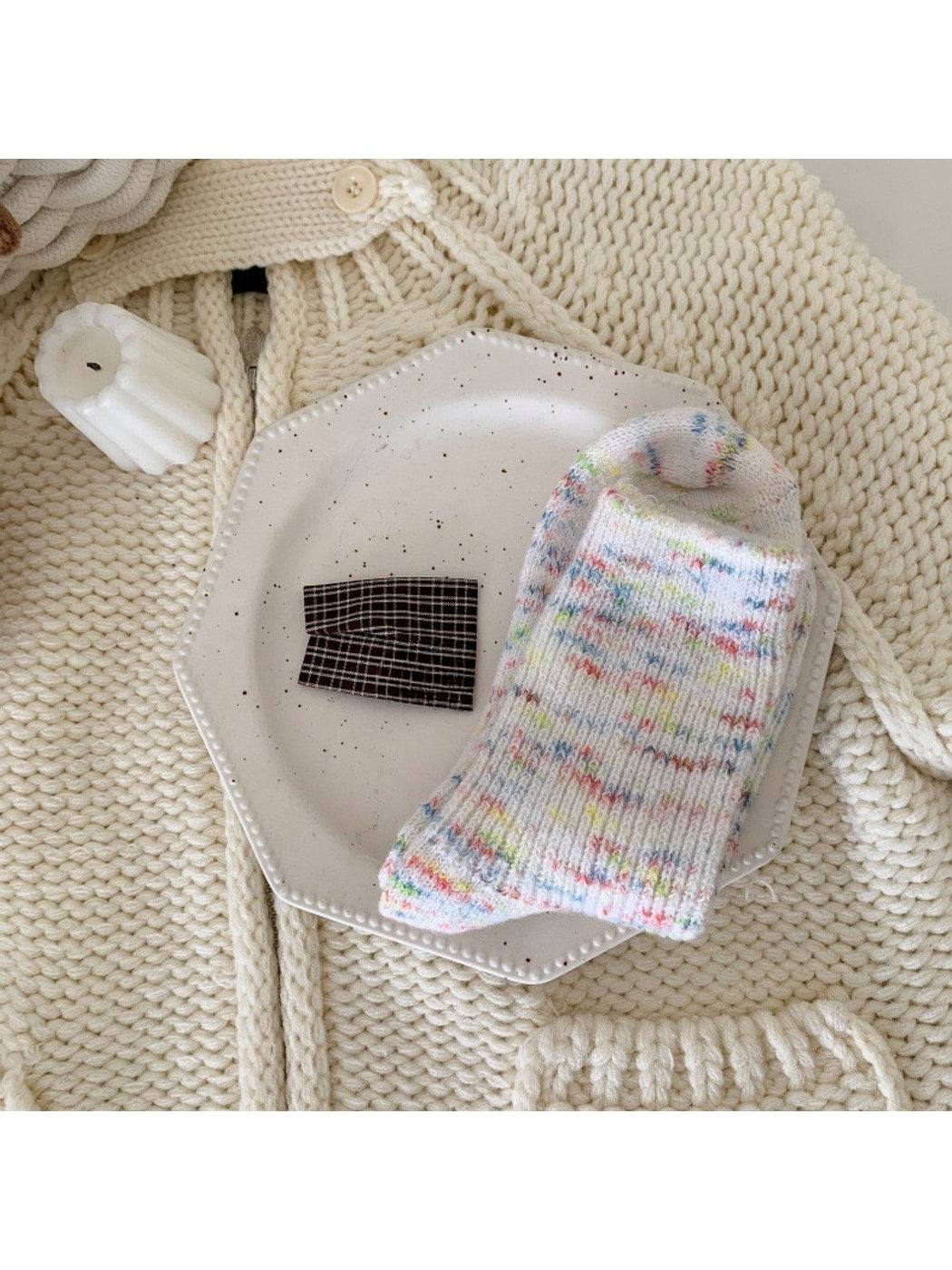 Rufia - Minimal Speckled Casual Crew Socks