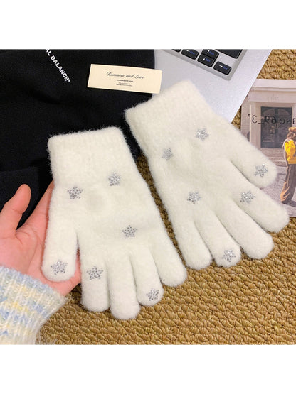 Gloving - Bunny and Star Knit Winter Gloves