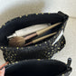 Cosbai Black Star Cosmetic Bag displayed standing upright on white background