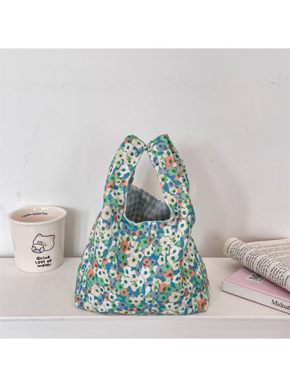 Cosbai - Floral Print Soft Mini Tote Bag