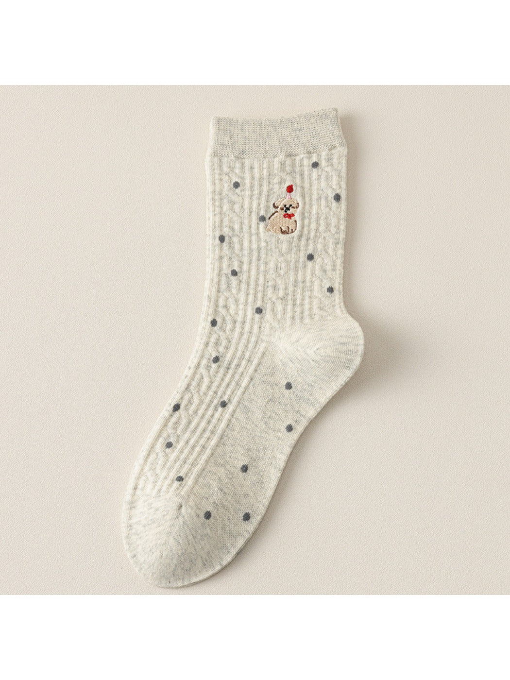 Rufia - Winter Mid-Calf Socks with Cartoon Animal Pattern