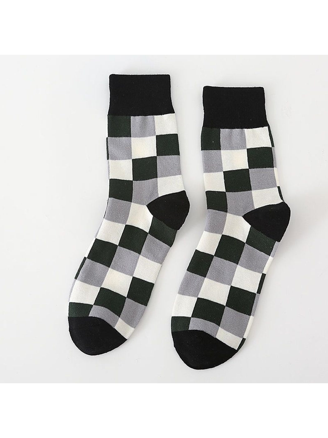 Rufia - Checked Pattern Everyday Crew Socks