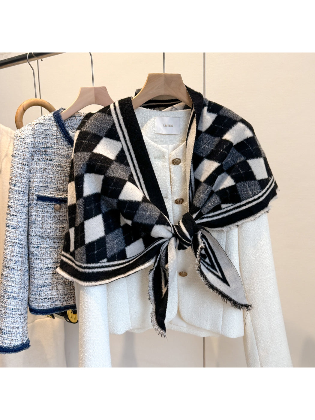 Scarvii - Classic Pattern Knit Wrap Scarf