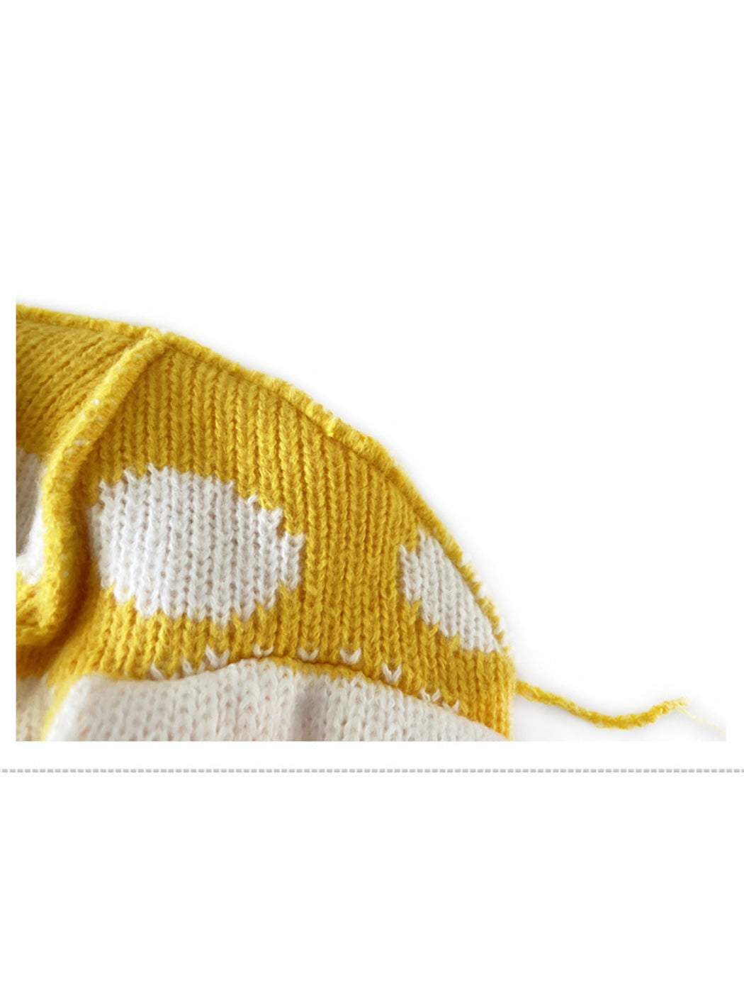 Haila Polka Dots Cat-Ear Knitted Beanie showing dot pattern and knit texture