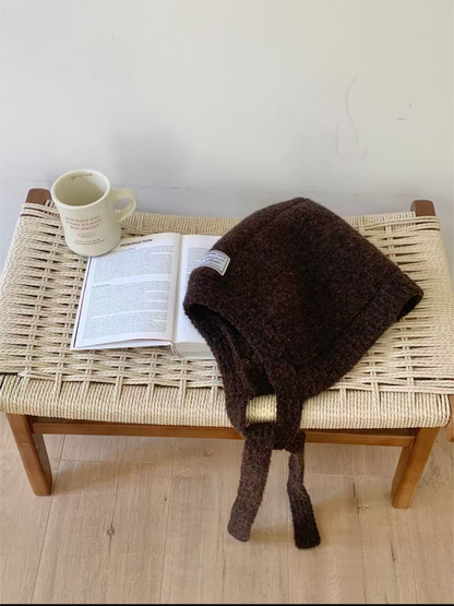 Haila - Long Tie Knit Bonnet