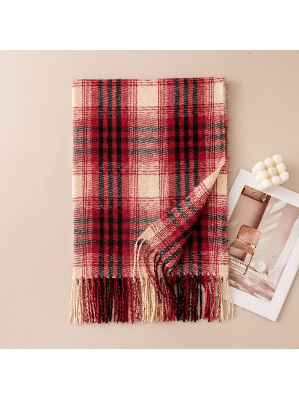 Scarvii - Classic Tartan Tassel Wrap Scarf