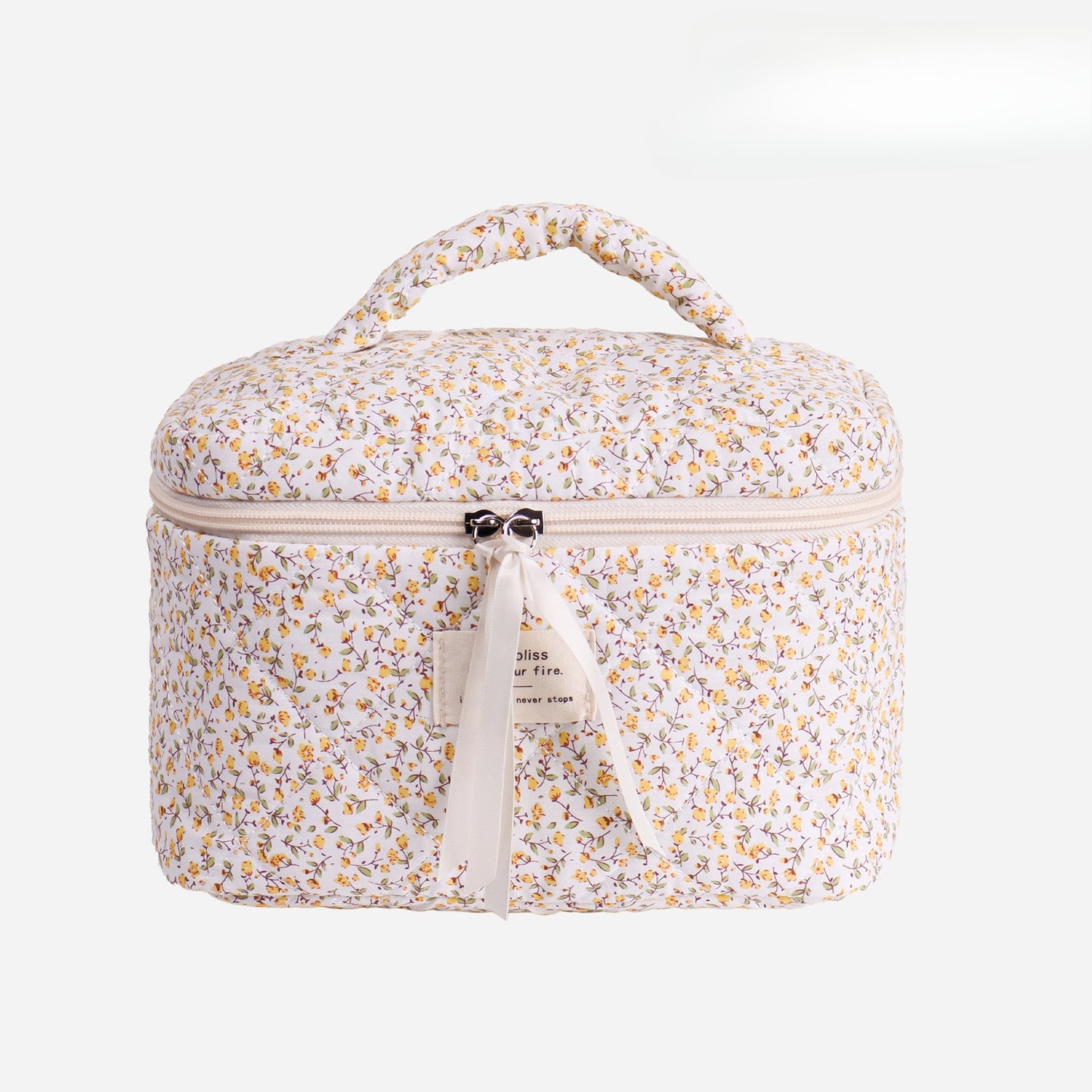 Cosbai - Floral Travel Makeup Organizer Case detail view 5