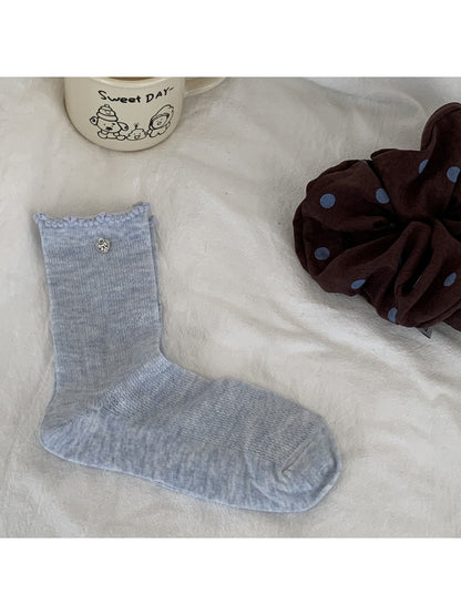 Rufia - Preppy Heart and Bow Crew Socks