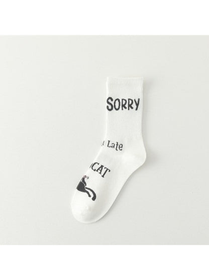 Rufia - Cute Cat Faces Crew Socks