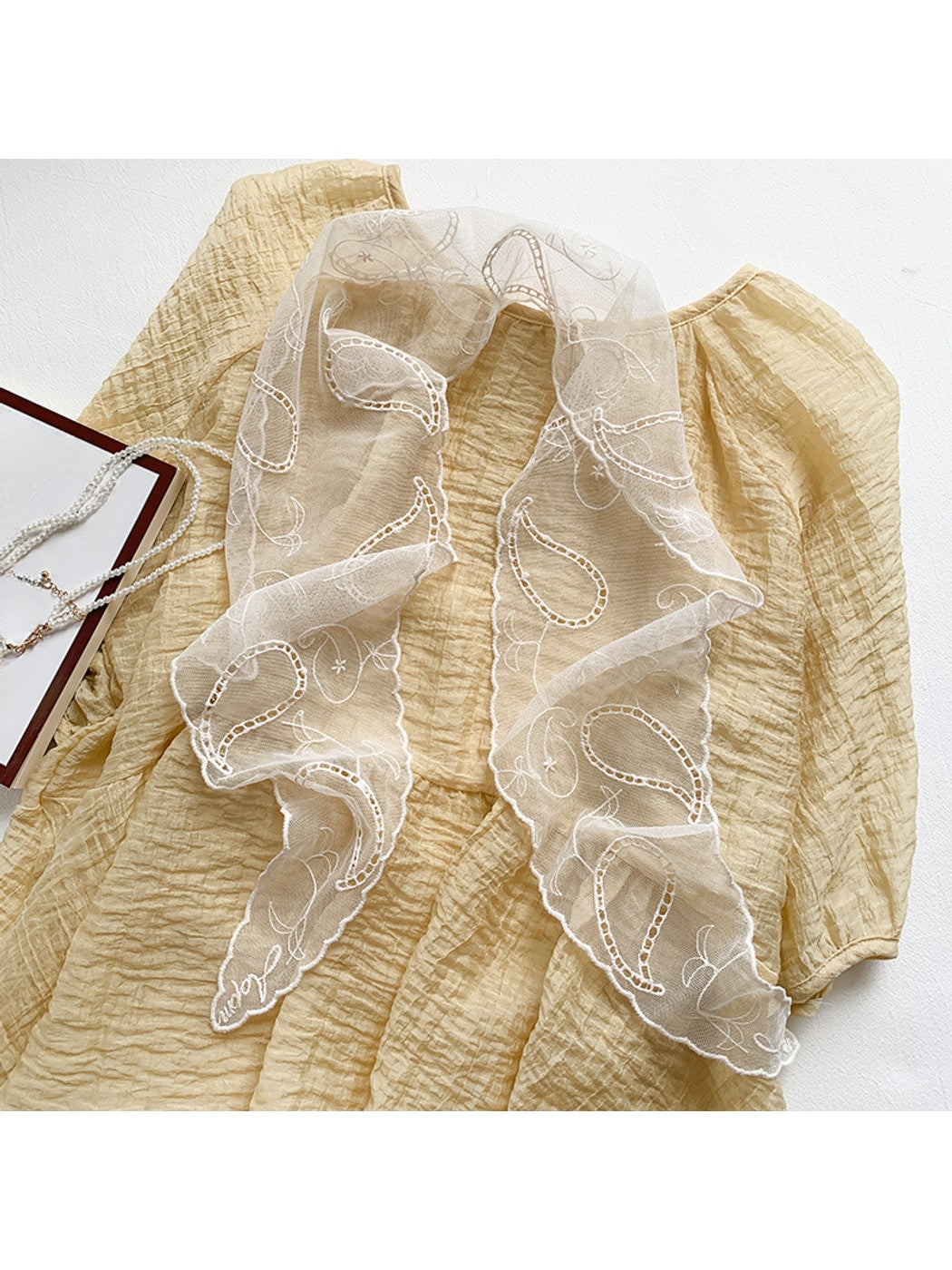 Scarvii - Long Narrow Lace Scarf