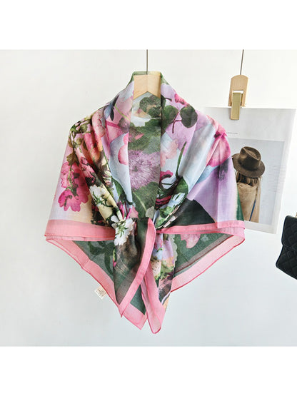 Scarvii Soft Floral Square Scarf