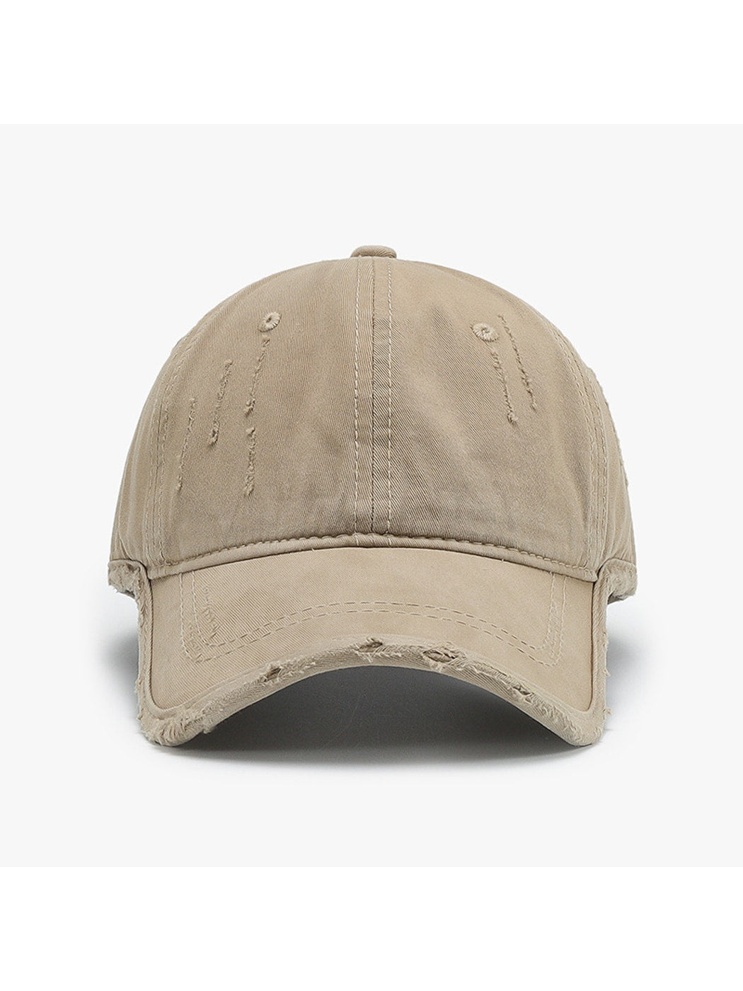 Haila - Adjustable Distressed Curved Brim Baseball Cap