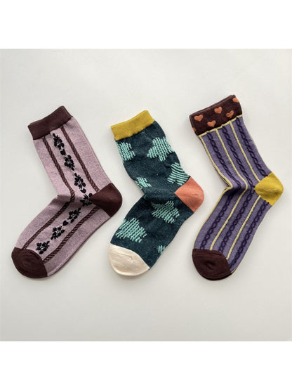 Rufia - Mixed Motif Crew Socks