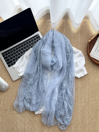 Scarvii - Lace Mesh Long Scarf