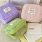 Cosbai - Quilted Floral Candy Color Coin Pouch