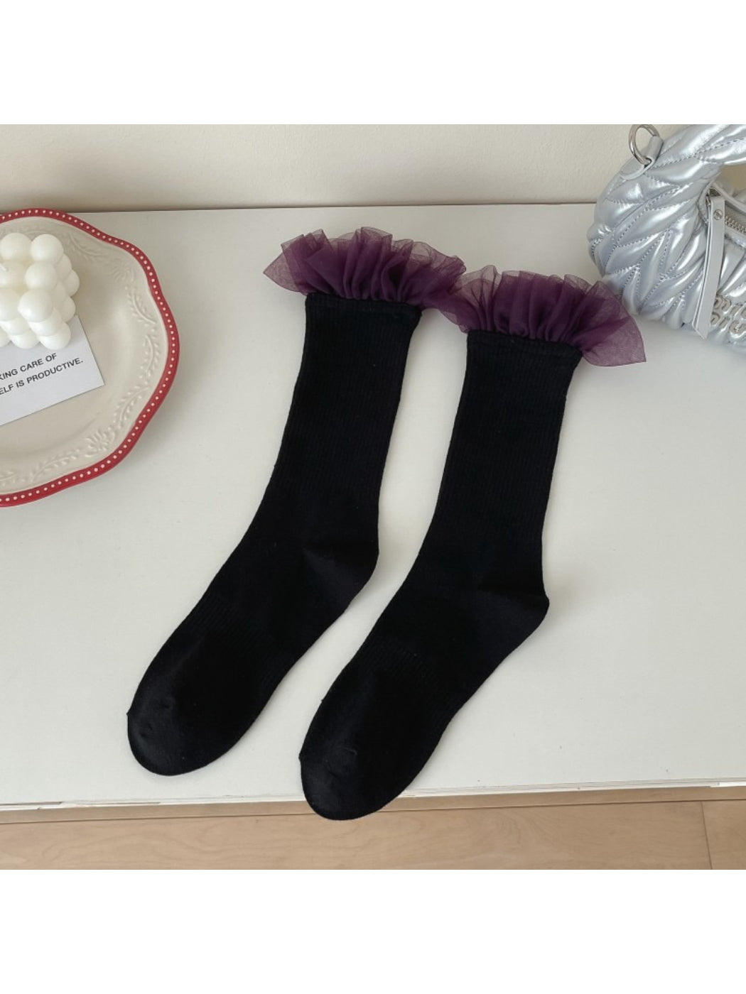 Rufia - Layered Tulle Ruffle Crew Socks product image 6