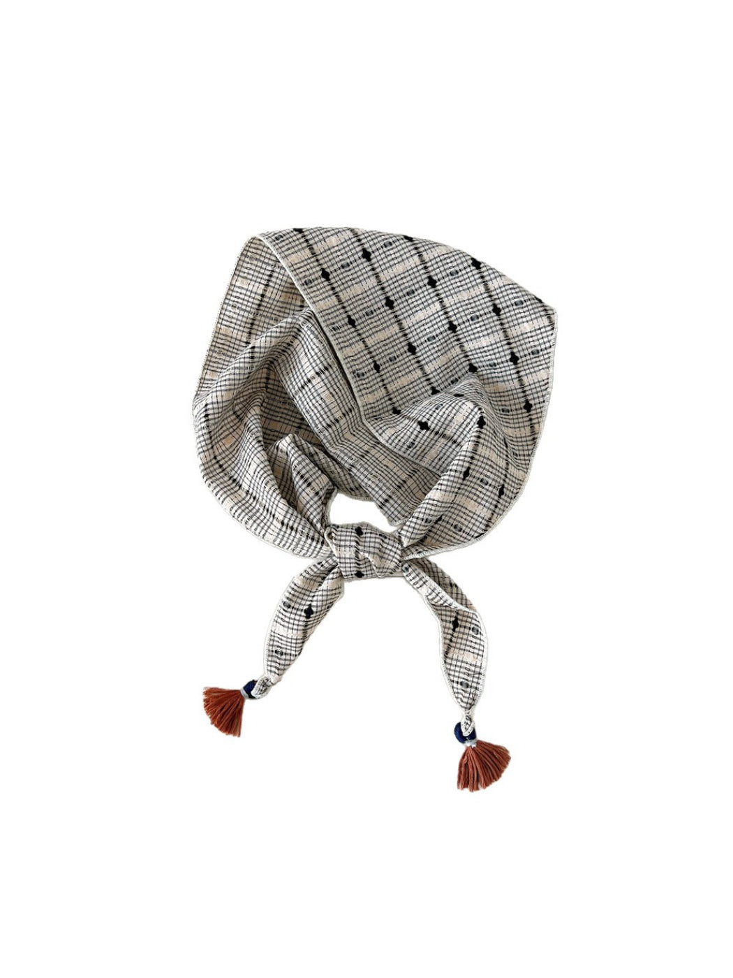 Scarvii - Plaid Pointed-End Triangle Scarf