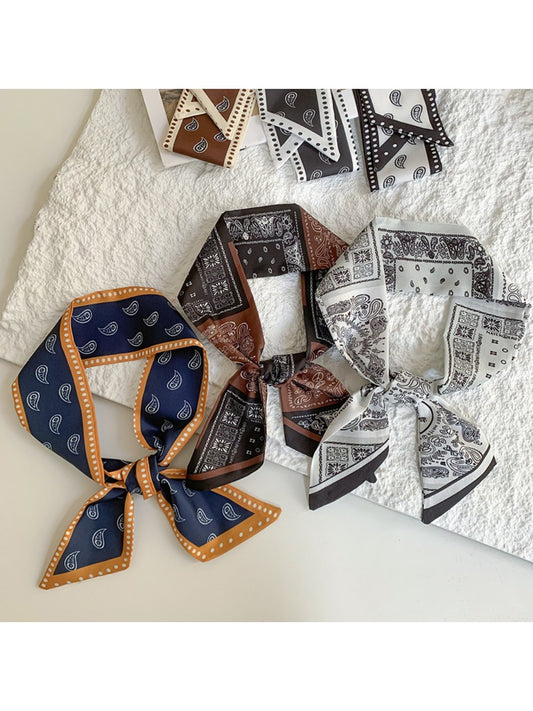 Scarvii - French Elegant Vintage Paisley Slim Scarf