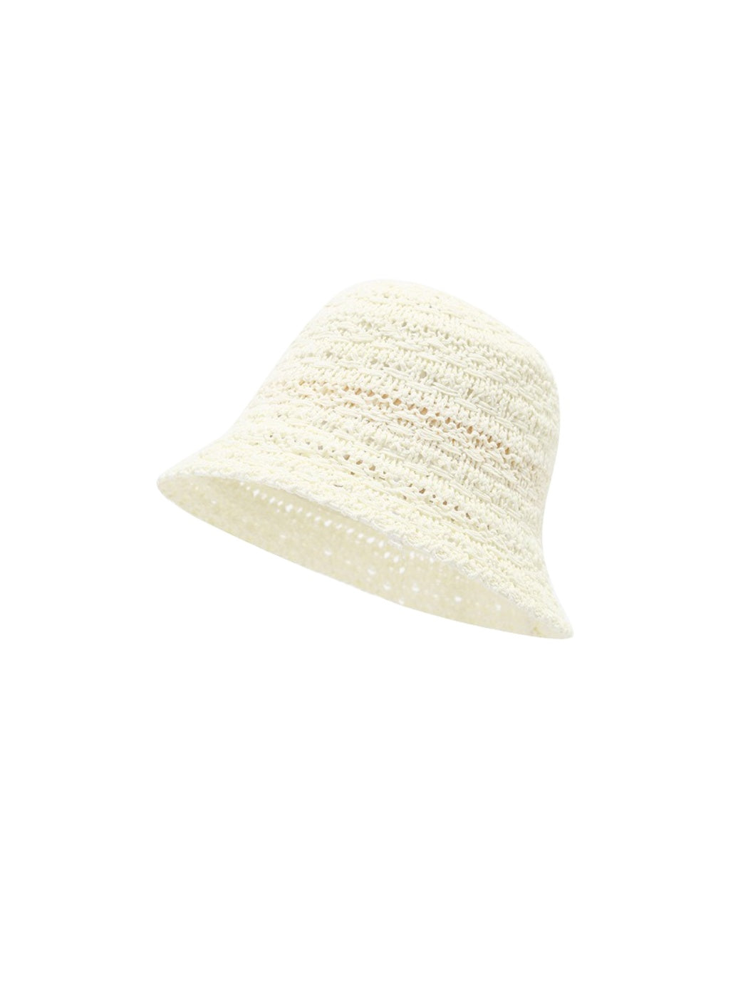 Top view of Haila soft woven texture summer bucket hat